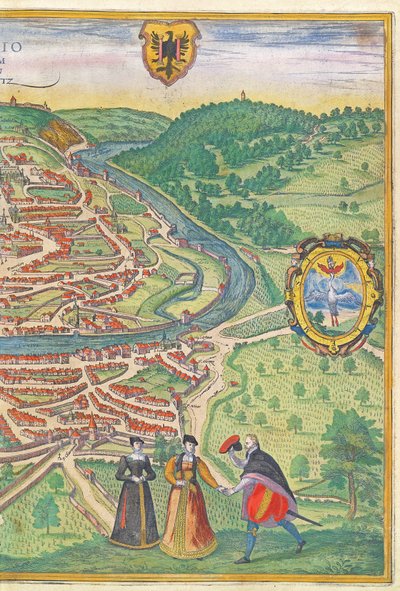 Map of Vienna (detail) by German School